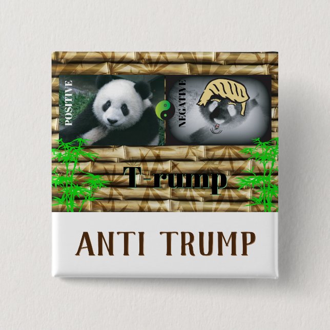 gegen Trump/Panda, Button (Vorderseite)