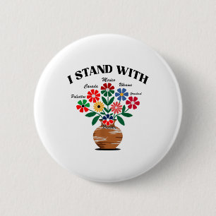 Gegen Trump stehe ich mit Kanada Mexiko Grönland G Button