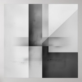 Gegenbilanz - Minimalistische graue Skala Ar Poster