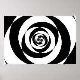 Gegenläufige logarithmische Spiralen konvergieren Poster