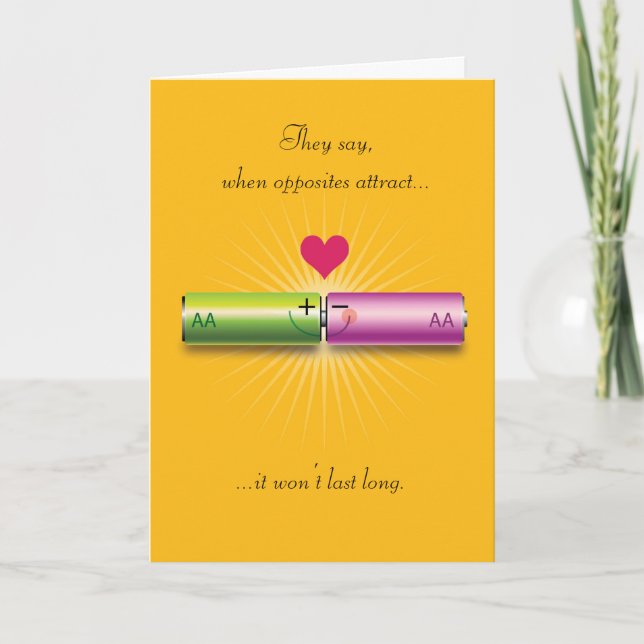 Gegensätze Anniversary Card anziehen Karte (Vorderseite)
