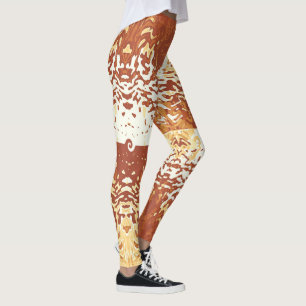 Gegensätze ziehen Kürbis Orange Leggings an