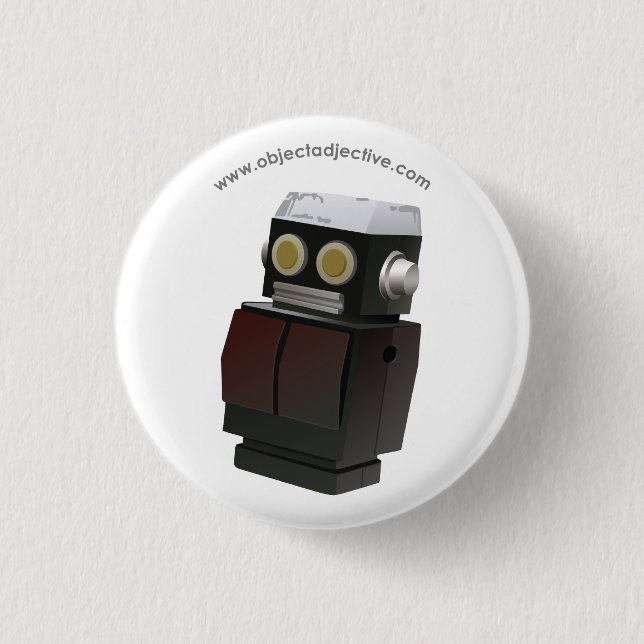 Gegenstand-Adjektiv-Roboter Button (Vorderseite)