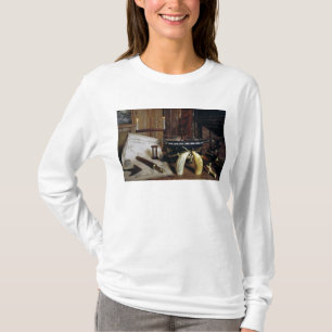 Gegenstände von des 19. Jahrhundertsdesk eines T-Shirt