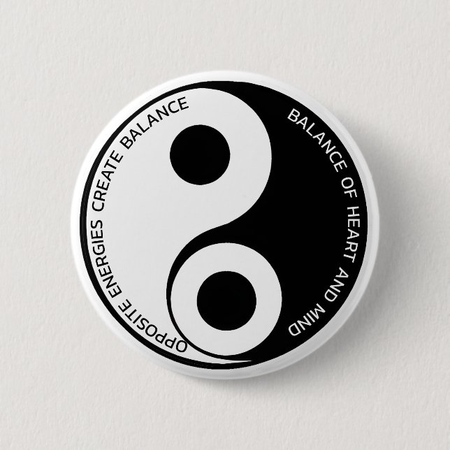 Gegenüber den Energien, schaffen Sie Balance Yin Y Button (Vorderseite)