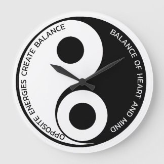 Gegenüber den Energien, schaffen Sie Balance Yin Y Große Wanduhr
