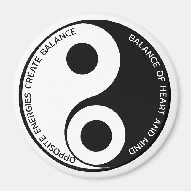 Gegenüber den Energien, schaffen Sie Balance Yin Y Magnet (Vorne)