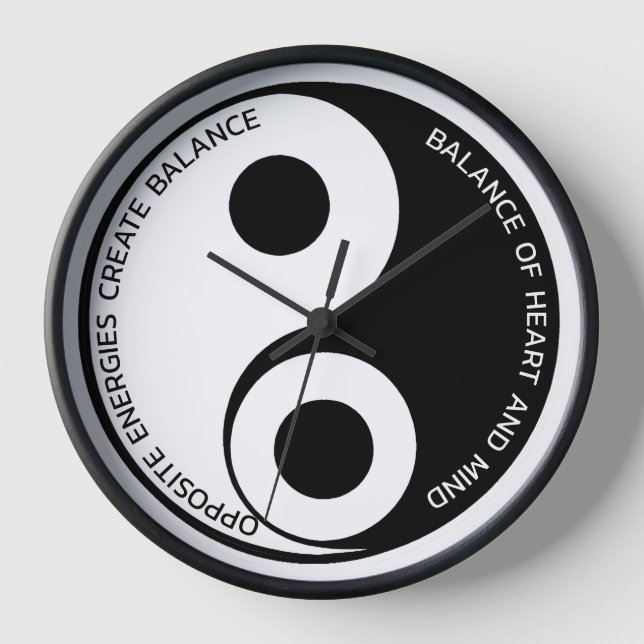 Gegenüber den Energien, schaffen Sie Balance Yin Y Uhr (Vorderseite)