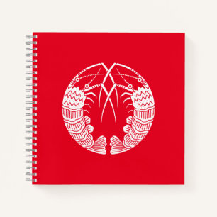 Gegenüberstehende Langusten Notizbuch