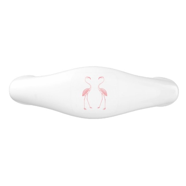 Gegenüberstellen der Flamingos Keramik Schubladengriff (Vorderseite)