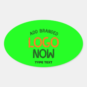 GEGENWÄRTIGE CLEAN NEON GREEN FASHIONABLE CLIENT OVALER AUFKLEBER