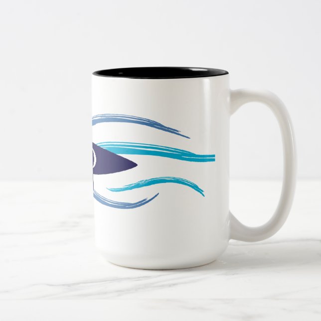 Gegenwärtiger Kajak Zweifarbige Tasse (Rechts)