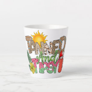 Gegerbt und Tipsy Fun Summer Party Design Milchtasse