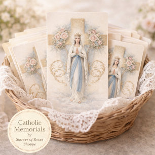 Geglückte Maria Katholische Trauer-Gedenkkarte - Visitenkarte