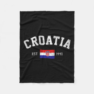 Gegr. 1991 kroatischer Unabhängigkeitstag Fleecedecke