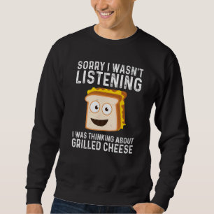 Gegrillter Käse Designs Männer Frauen Grillen Food Sweatshirt