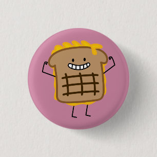 Gegrillter Käse-Sandwich-Cheddarkäse toastete Br Button