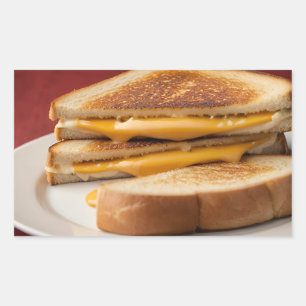 Gegrilltes Käsesandwich Rechteckiger Aufkleber