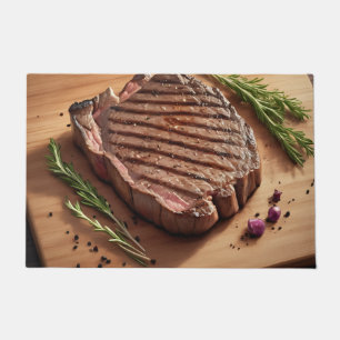 Gegrilltes Ribeye-Steak Rosmarin Fußmatte