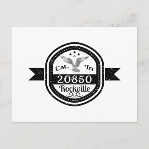 Gegründet 20850 Rockville Postkarte