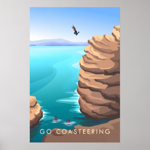 Geh Coasteering Reiseplakat Poster