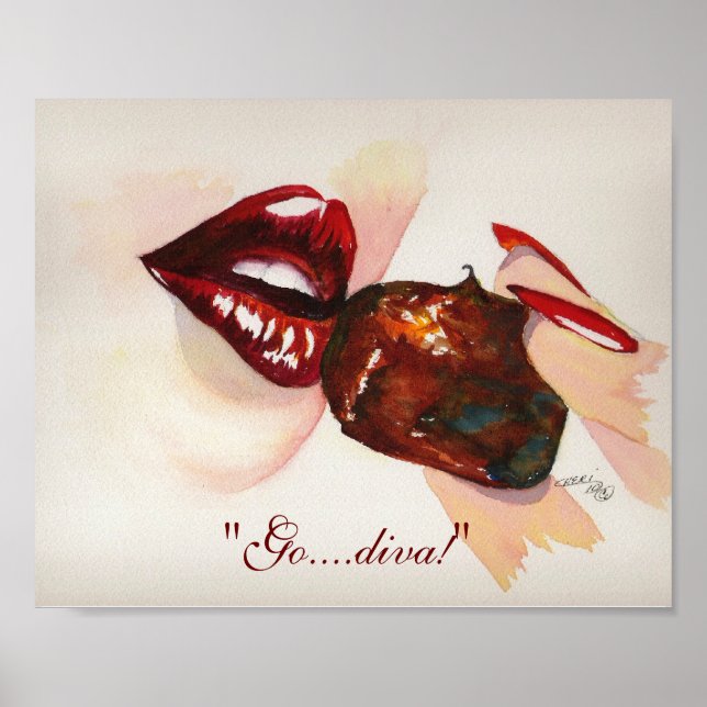 "Geh...diva!" 8" x 10" Print Poster (Vorne)