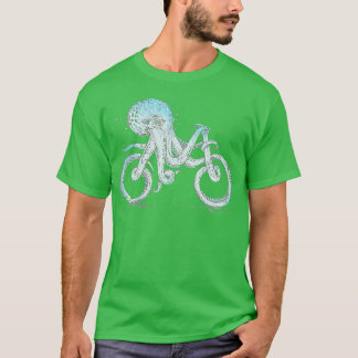 Geh grün, fahr Rad, geh für Radwege Oktopus lustig T-Shirt
