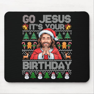 Geh Jesus Es Ist Dein Geburtstag Frohe Weihnachten Mousepad