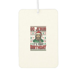 Geh Jesus Weihnachten Geburtstag Vintage-Shirt Autolufterfrischer