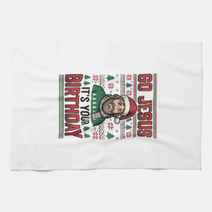 Geh Jesus Weihnachten Geburtstag Vintage-Shirt Geschirrtuch
