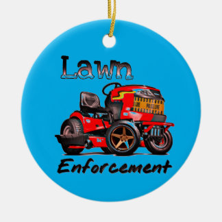Geh jetzt von meinem Rasen! Keramik Ornament