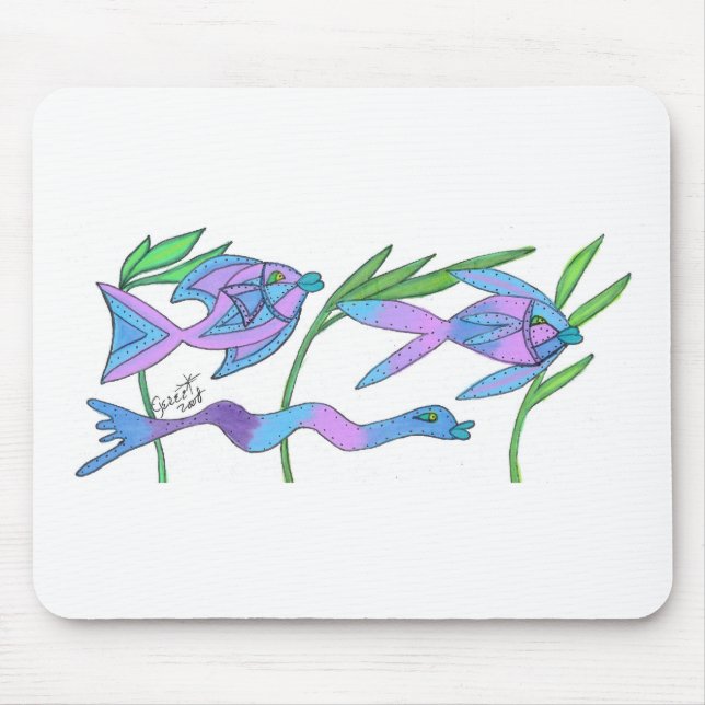 Geh mit dem Fluss! Mousepad (Vorne)