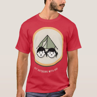 Geh mit Papa zelten Papa-Bekleidung Junge T-Shirt