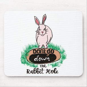 Geh nicht den Kaninchenbau hinunter Damen Rot Mousepad