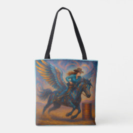 Geh schnell! Fassrennpferd und geflügeltes Pferd Tasche