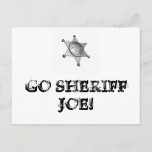 Geh Sheriff Joe! Postkarte