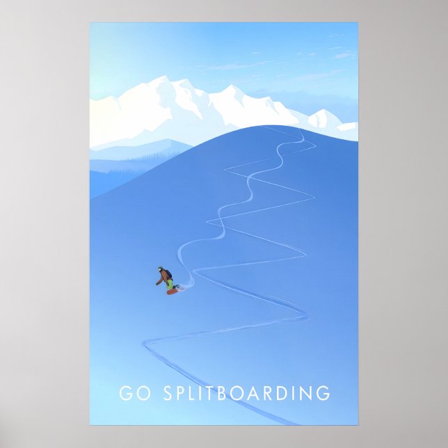 Geh Splitboarden Reiseplakat Poster (Vorne)