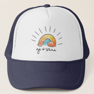 Geh und strahle Sonnenschein Grafik Trucker Hut Truckerkappe