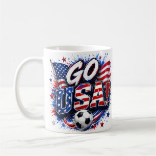 Geh USA Patriotischer Fußball-Fan-Becher   Amerika Kaffeetasse