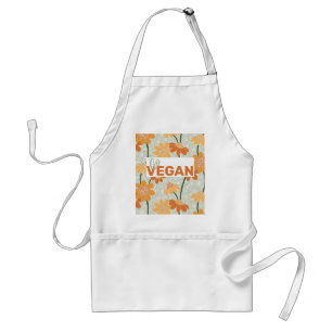 Geh vegan! Hübscher Retro-Mutation der Blume der 1 Schürze