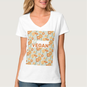 Geh Vegan! Hübscher Retro-Mutation der Blume der 1 T-Shirt