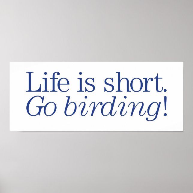 Geh Vogelbeobachtung! Poster (Vorne)