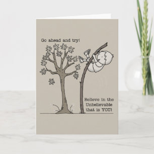 Geh vorbei und versuche es feiertagskarte