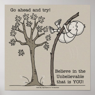 Geh vorbei und versuche es poster