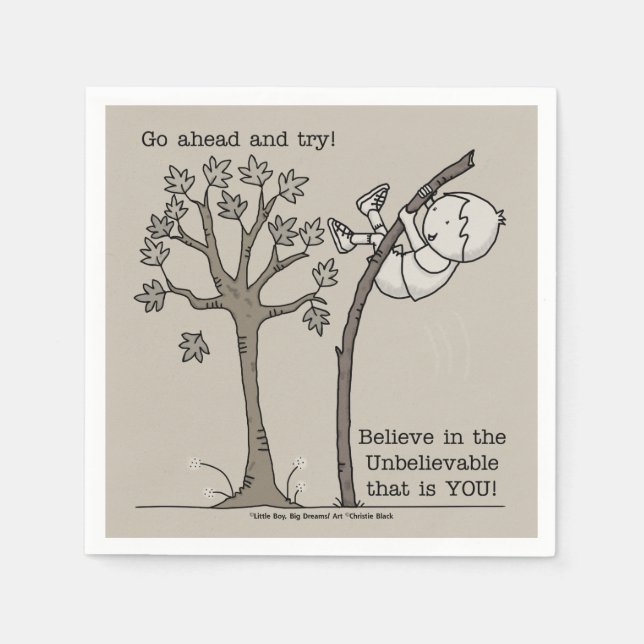 Geh vorbei und versuche es serviette (Vorderseite)