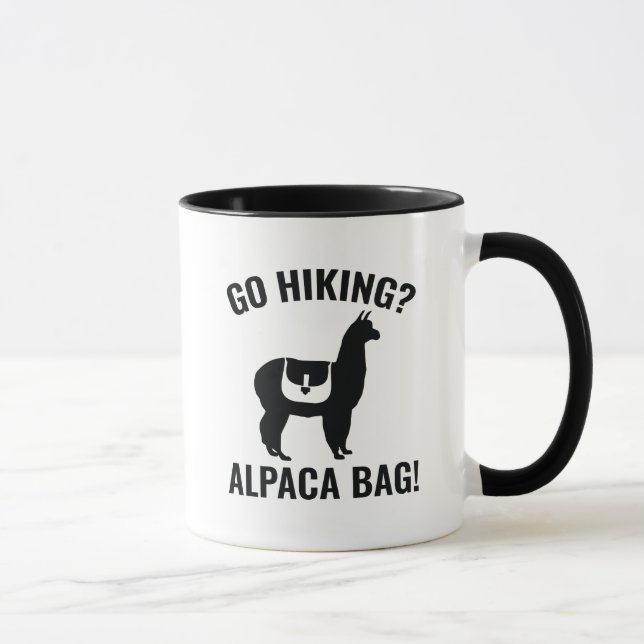 Geh wandern? Alpaca-Tasche! Tasse (Rechts)