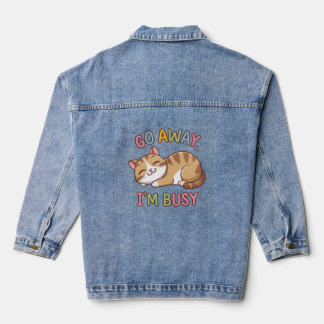 Geh weg, ich bin beschäftigt jeansjacke