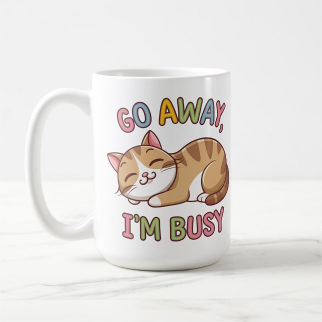Geh weg, ich bin beschäftigt kaffeetasse (Links)