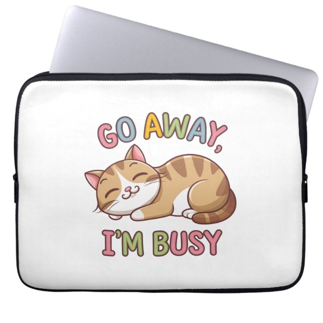 Geh weg, ich bin beschäftigt laptopschutzhülle (Vorderseite)