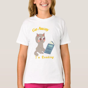 Geh weg, ich lese lustige Katzen-Reading T-Shirt